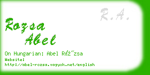 rozsa abel business card